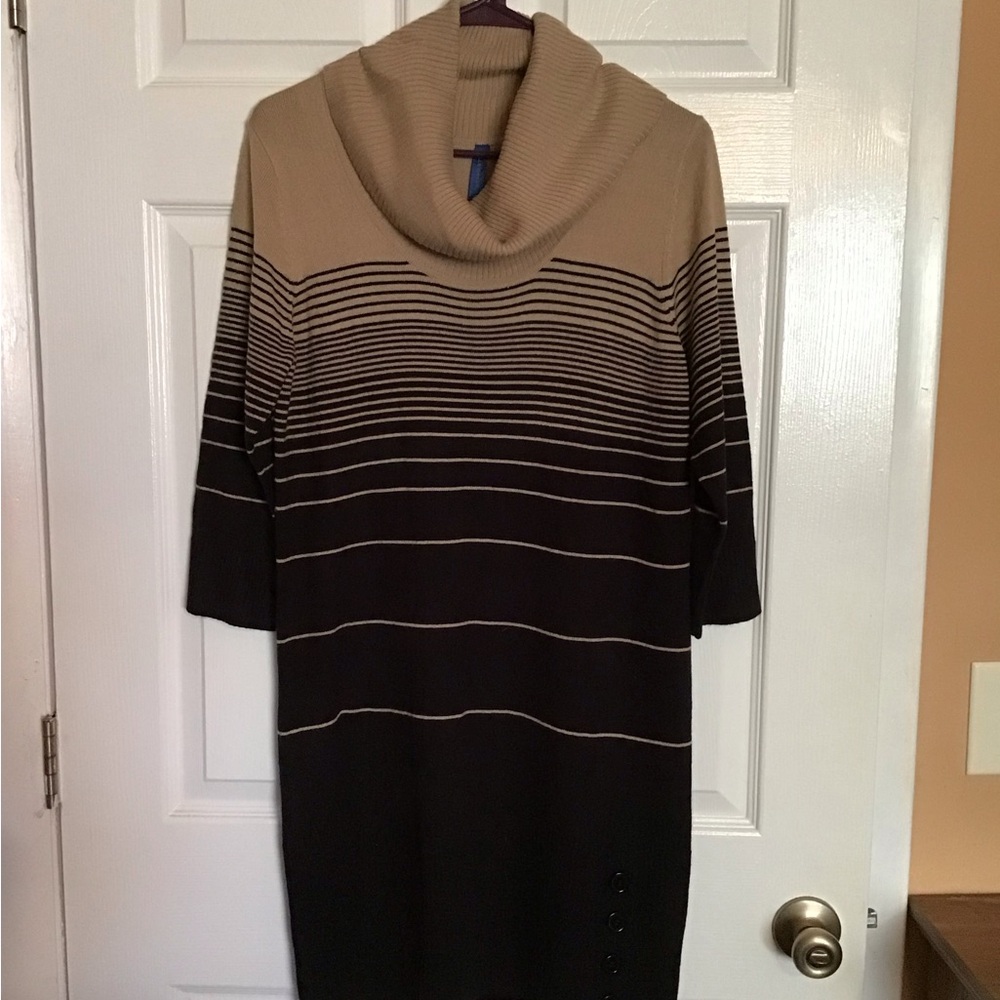 Multi Brown Sweater Dress